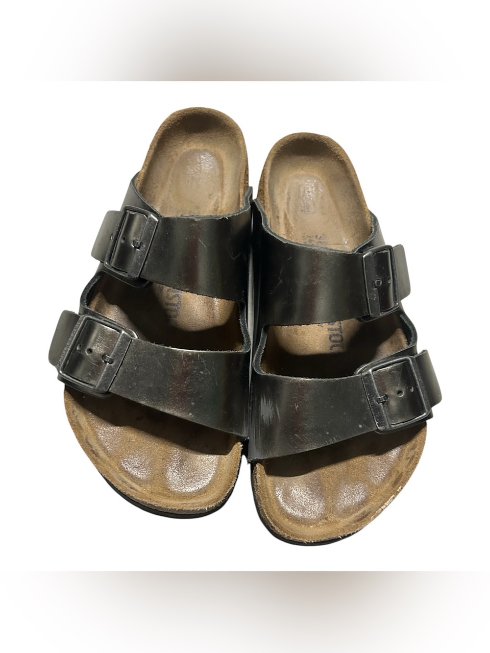 Birkenstock Black Double-Strap Slide Sandals - Picture 1 of 6
